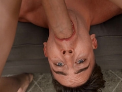 Merciless couch sex between stepbrothers Spikey Dee & Trevor Brooks