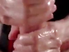 Monster cock gets oily hj
