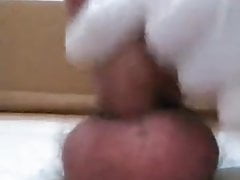 Tiny dick handjob & cum in a box