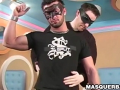 Masked Muscle Hunk Manuel Deboxer Receives Awesome Blowjob