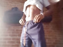 Village guy Boy masturbation big dick in home.