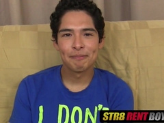 Sweet latino twinkie wanks and plays with his asshole