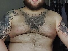 Big tits bear cumming and playing with my nipples