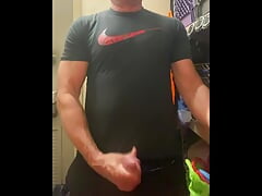 Horny JockDad87 Busts Another Load Between Classes