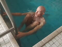 Enjoying the pool