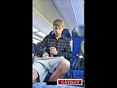 Twink Jerking in Train
