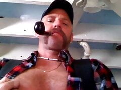 Redneck Daddy Pipe Smoke & Nipple Play