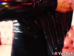 Spandex suit is just perfect for a submissive Japanese bottom Yoshi Kawasaki