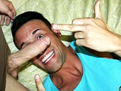 Johnny Forza pleasuring Alexei Pakizkov's hot cock orally