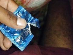 Putting on a condom and having sex with Randi