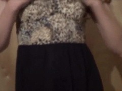 Sissy in new dress and panties 5