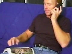 Muscular man pounds young guy's ass on the bed with amazing physique