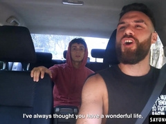 Horny Rodrigo El Santo fucks his very familiar passenger Sebas Gold