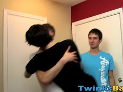 Naughty big dick twinks hardcore bareback threesome pounding