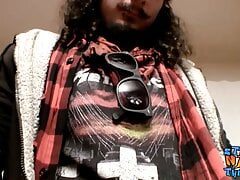 Naughty straight amateur Max Harley masturbates cock solo