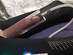 Pump and cum - Milked by the machine.