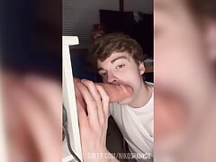 Sloppy Blowjob of My Massive Dildo!