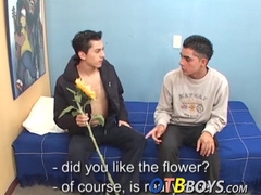 Slender twink fucks his latino boyfriend with his hard cock