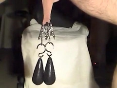 Stretching my Foreskin with Weights (1)