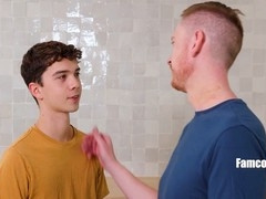 Getting down on my knees for my stepdad's massive cock