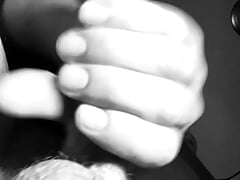 Black & White Masturbation Cumshot