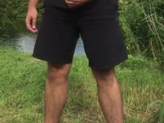 Twink jacking off and spunking Outdoor during Bike Rail. Scorching Bearded Cyclist.