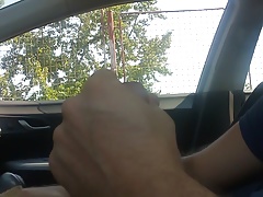 Masturbation in car...she take a good look