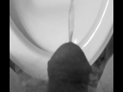 SLOW MOTION.  LITTLE PENIS TAKES A  PEEPEE !!