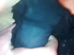 Cum into gf's sisters dirty panties crotch pocket