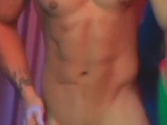 Super hung male stripper with hard on