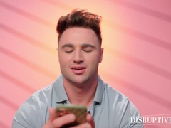 Thickdicked Ty Roderick rides model Michael Bostons hot cock on live TV