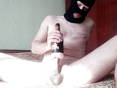 Big cock toying, moaning and creampie