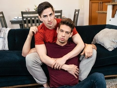 Michael DelRay cums with Jack Hunter's cock in his ass