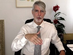 Psychiatrist Richard Lennox helps a virgin unload during an office session