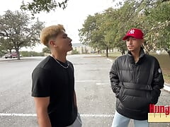 Tiny Twink fucked bareback 3some ! Tag Team RAW