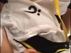Amateur Asian CD cums while riding cock 12