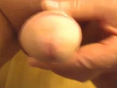 Smooth Grandpa Strokes His Uncut Cock12