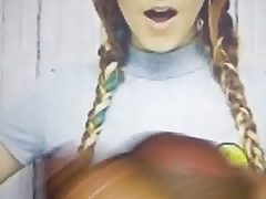 Lindsey covered in cum