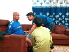 A houseowner enticed by 2 homo fellows and commenced gonzo tearing up