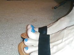 My feet in sandals