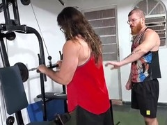 Muscle asians, big muscles, step dad and step son