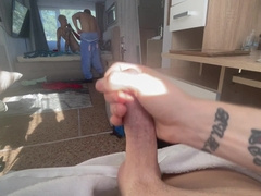 #186 Jacking off on my homies while they are nailing