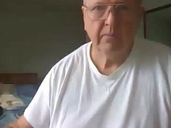 old man jerking his big dick 8