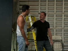 MenOver30 Max Cameron makes Black BOYFRIEND Cum on Himself