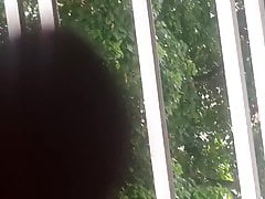 cum on balcony