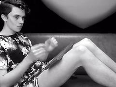 Cute twink monitors his webcam messages