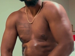 Witness me lubricant up my BIG BLACK COCK and taunt myself to the brim of insanity