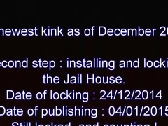 Being locked in the Jail House chastity cage