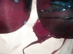 Huge cum on bra