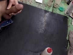 This is my WORKBENCH and I determined to JERK and JIZM ON IT!